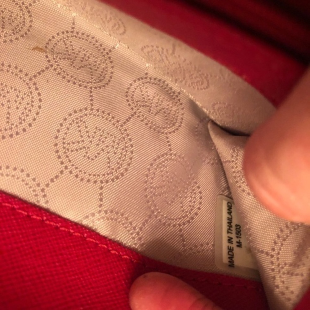 Michael kors red leather wristlet wallet clutch - Picture 4 of 12